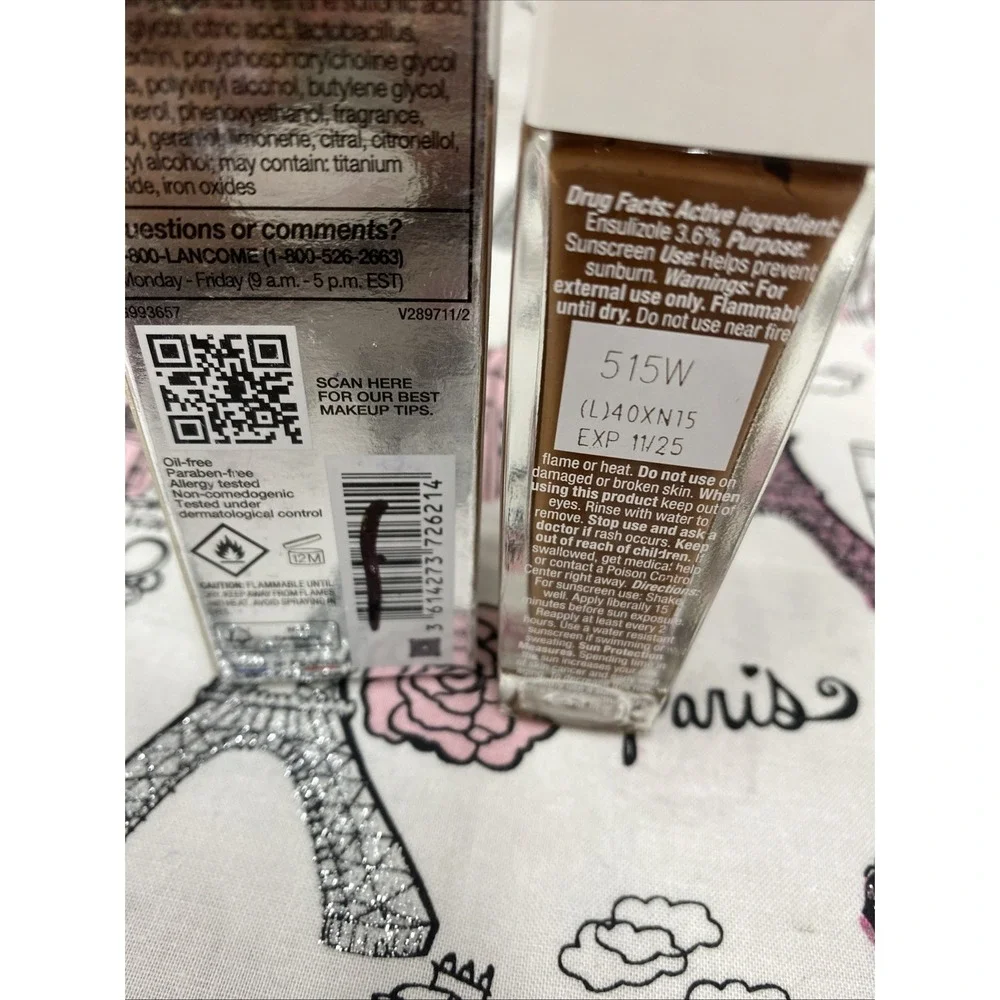 LANCOME ~ TEINT IDOLE ULTRA WEAR CARE & GLOW FOUNDATION ~ # 515(W) NEW Exp 11/25